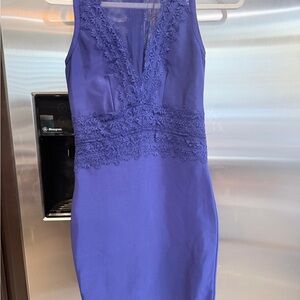 WOW couture Violet Lace-Trim Bodycon Dress